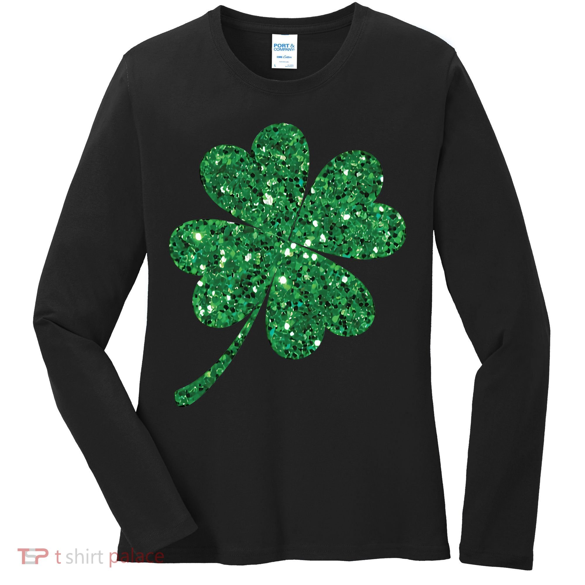Lucky Shamrock Irish St Patrick's Day Clover 4 Leaf Women's Long Sleeve Shirt