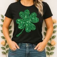 Lucky Shamrock Irish St Patrick's Day Clover 4 Leaf Women's T-Shirt thumb 2