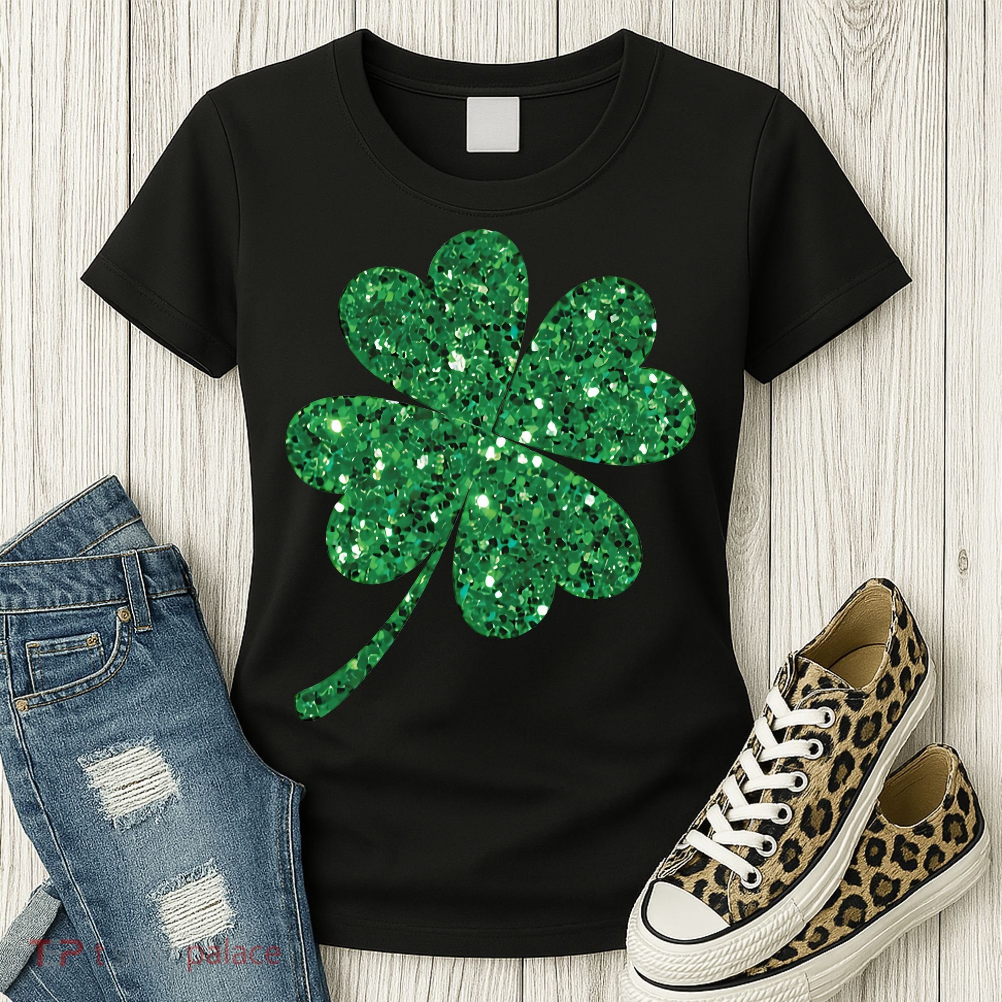 Lucky Shamrock Irish St Patrick's Day Clover 4 Leaf Women's T-Shirt