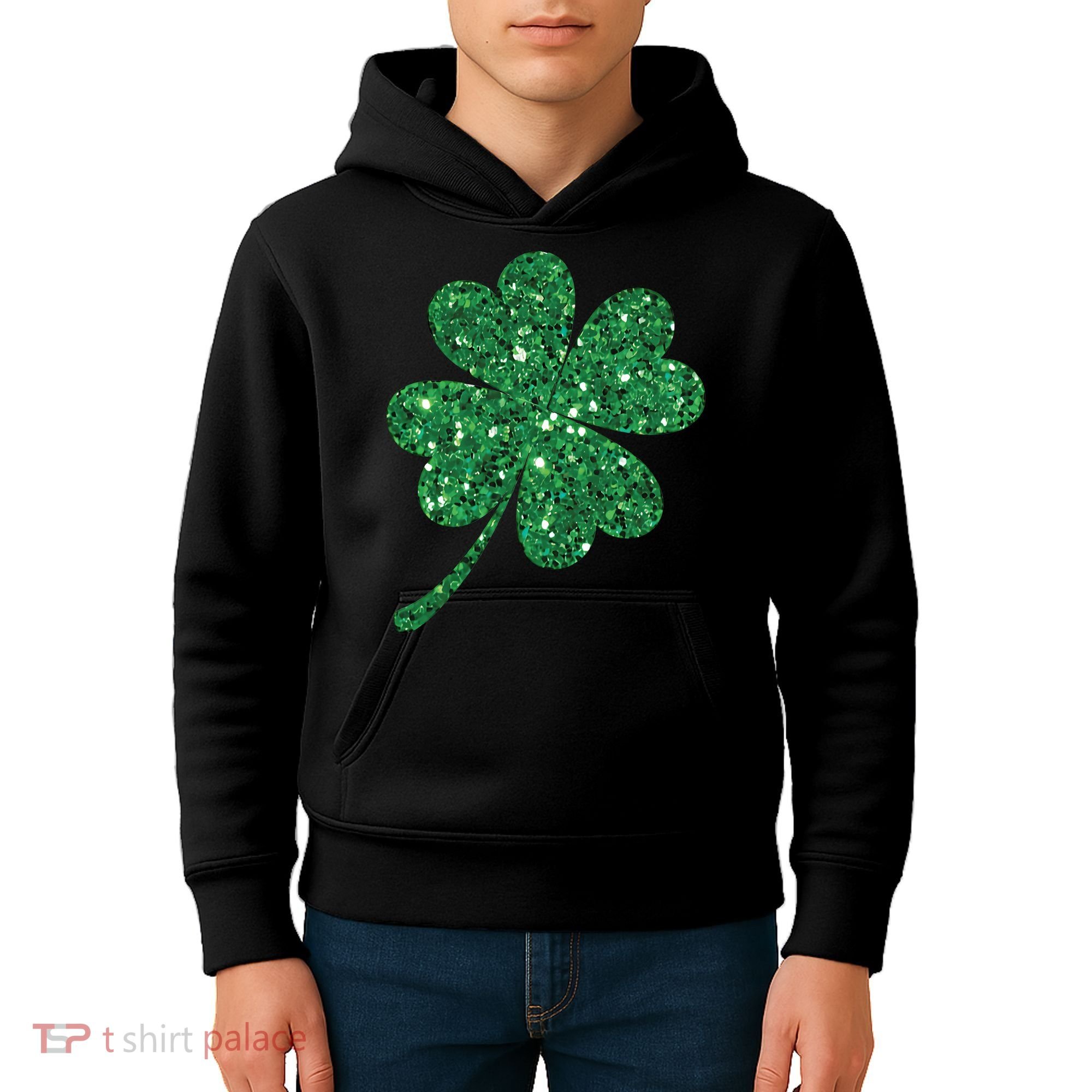 Lucky Shamrock Irish St Patrick's Day Clover 4 Leaf Kids Hoodie