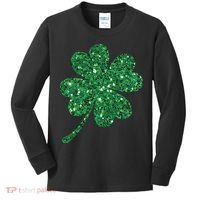Lucky Shamrock Irish St Patrick's Day Clover 4 Leaf Kids Long Sleeve Shirt thumb 0