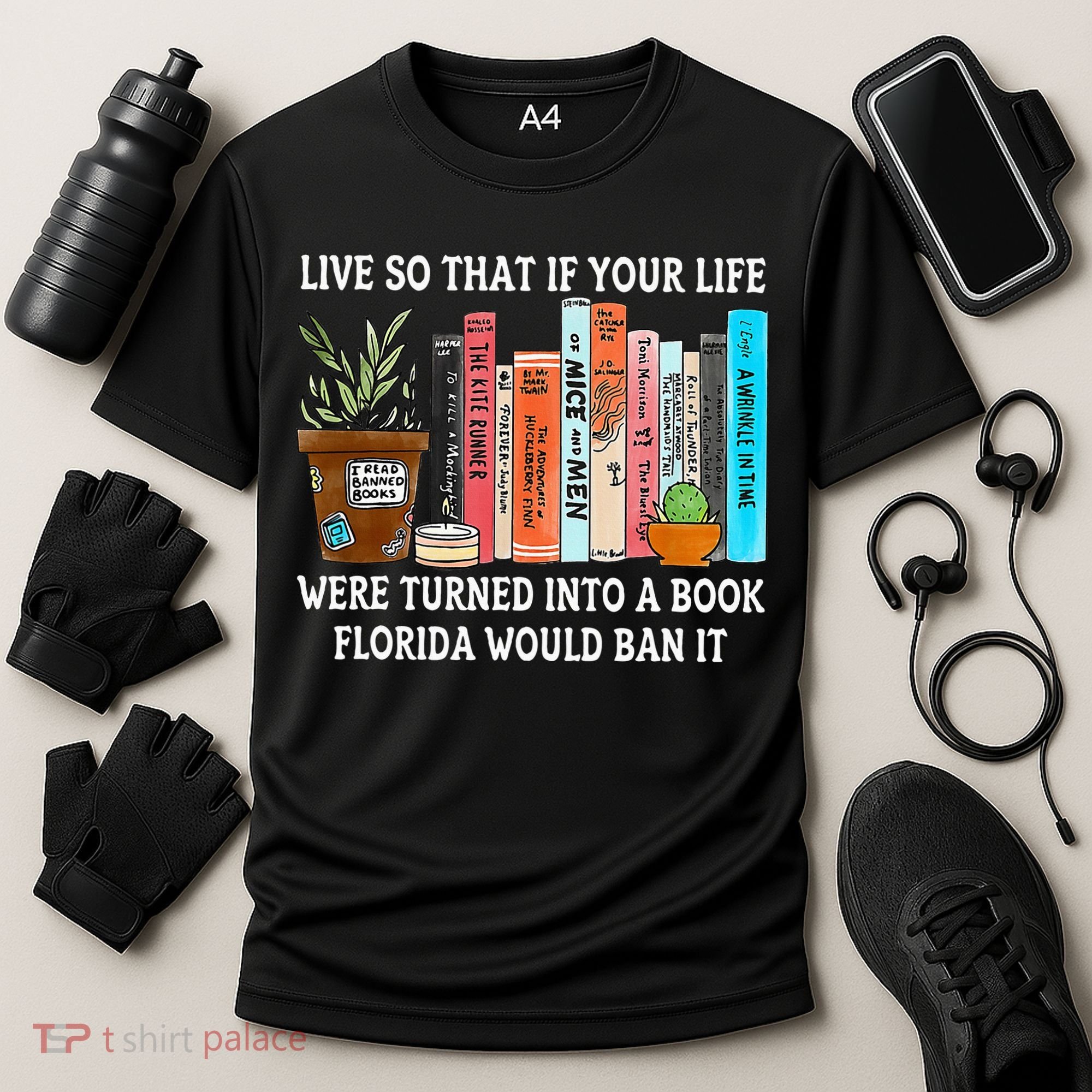 Live So If Your Life Was A Book Florida Would Ban It Cooling Performance Crew T-Shirt