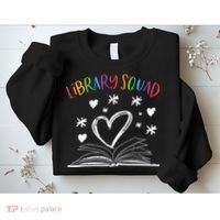 Library Squad Librarian Bookworm Book Lover Sweatshirt thumb 2