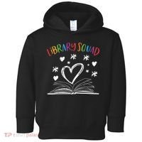 Library Squad Librarian Bookworm Book Lover Toddler Hoodie thumb 0