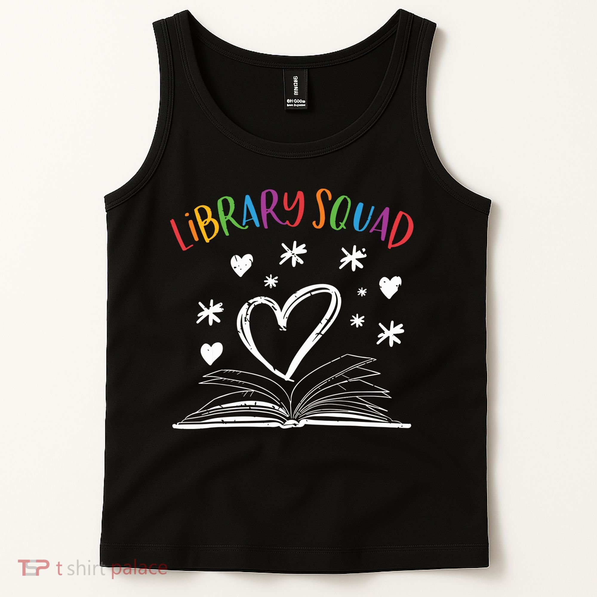 Library Squad Librarian Bookworm Book Lover Tank Top