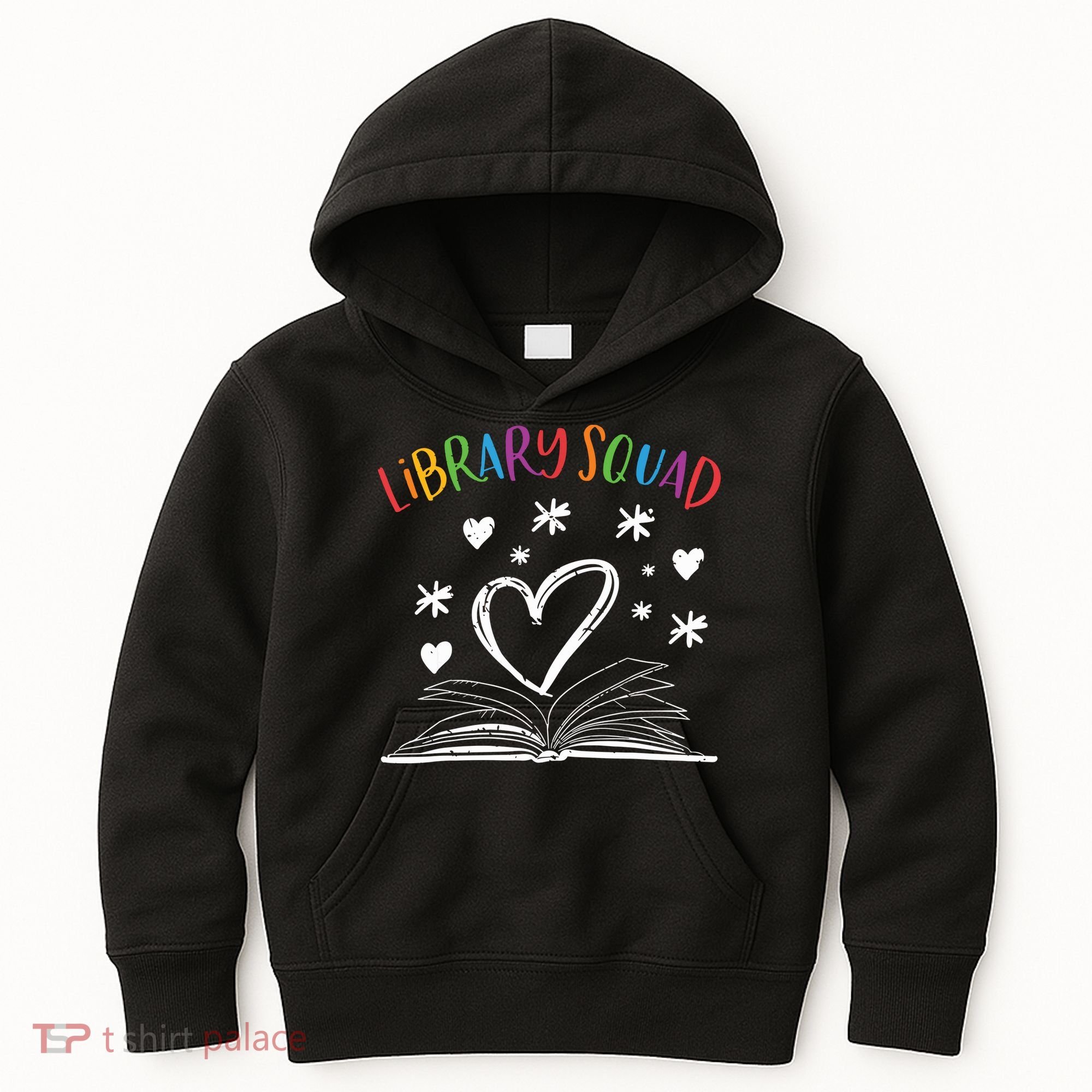 Library Squad Librarian Bookworm Book Lover Kids Hoodie