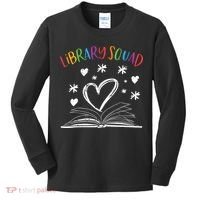 Library Squad Librarian Bookworm Book Lover Kids Long Sleeve Shirt thumb 0