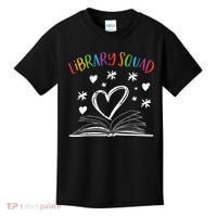 Library Squad Librarian Bookworm Book Lover Kids T-Shirt thumb 0