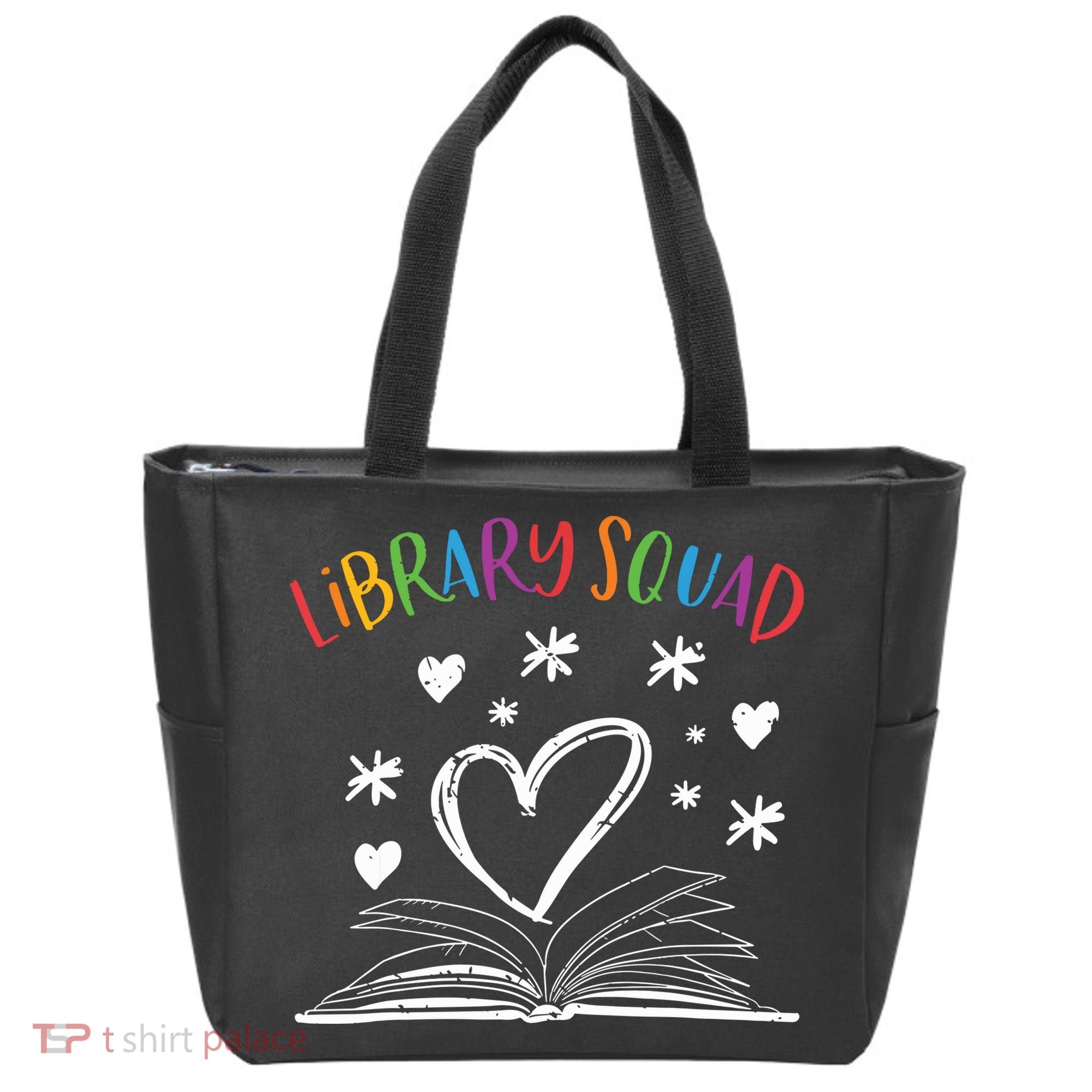 Library Squad Librarian Bookworm Book Lover Tote Bag