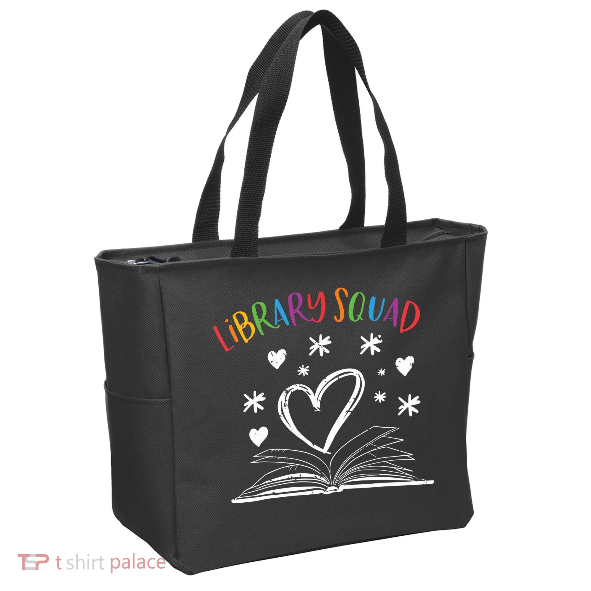 Library Squad Librarian Bookworm Book Lover Tote Bag