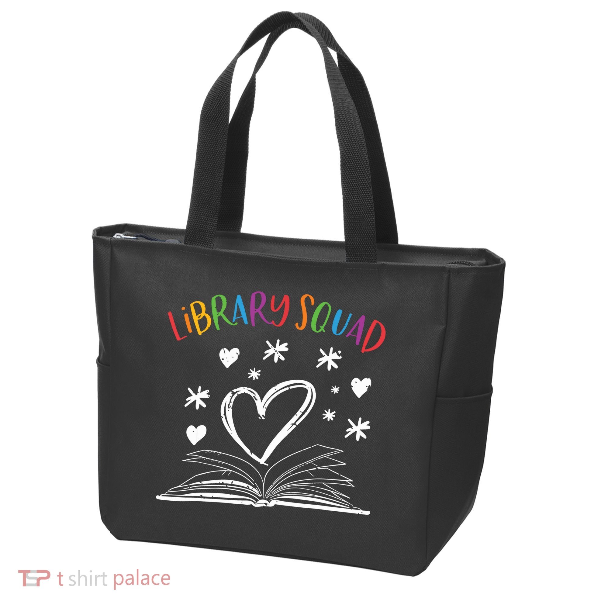 Library Squad Librarian Bookworm Book Lover Tote Bag