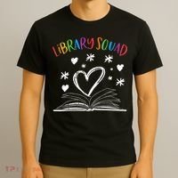 Library Squad Librarian Bookworm Book Lover T-Shirt thumb 3