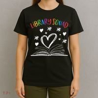 Library Squad Librarian Bookworm Book Lover T-Shirt thumb 4