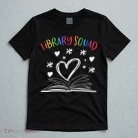 Library Squad Librarian Bookworm Book Lover T-Shirt thumb 5