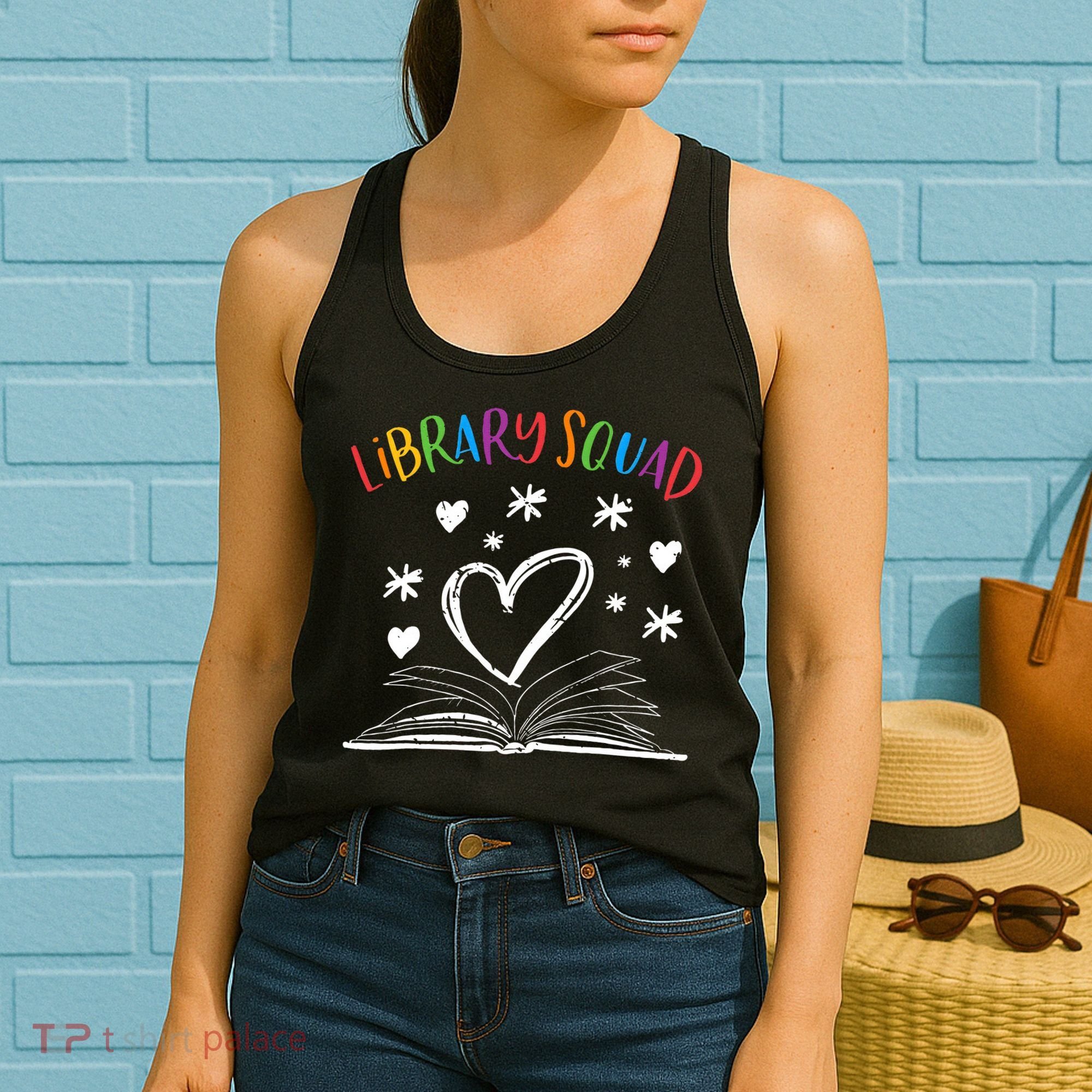 Library Squad Librarian Bookworm Book Lover Women's Tank Top