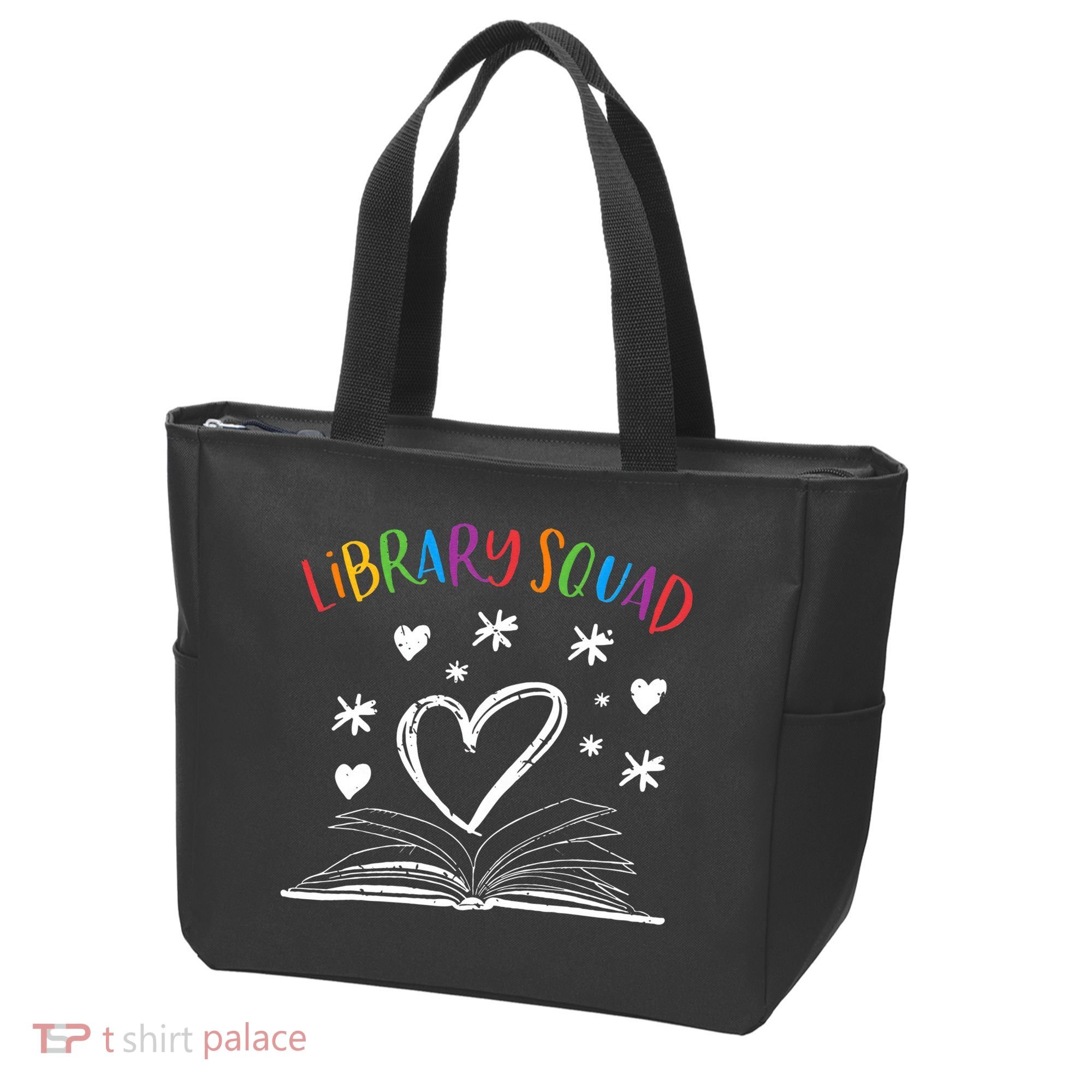 Library Squad Librarian Bookworm Book Lover Tote Bag