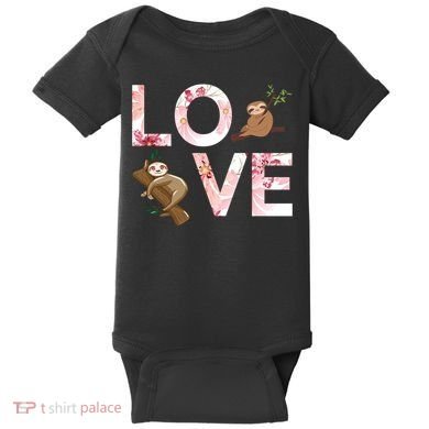 Love Sloth Baby Bodysuit