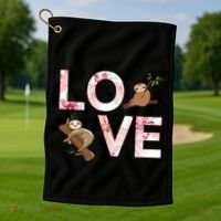 Love Sloth Golf Towel thumb 1