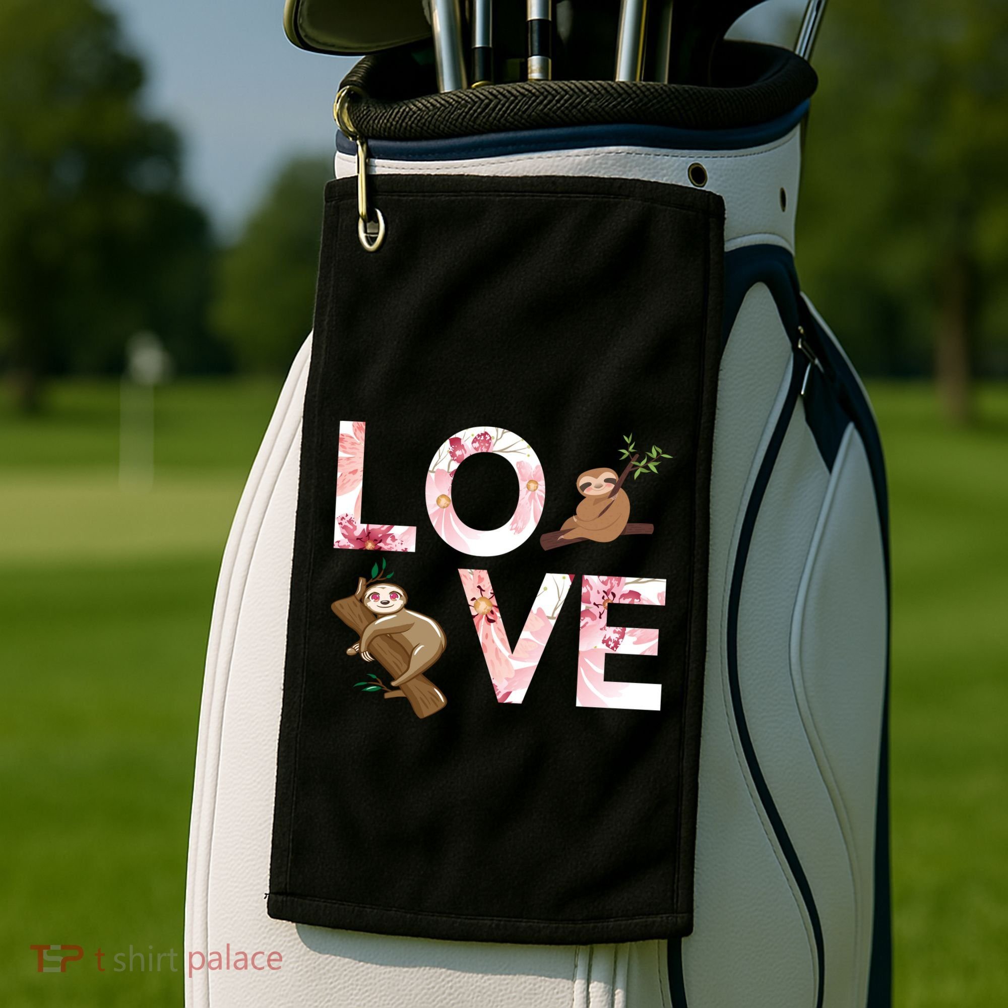 Love Sloth Golf Towel