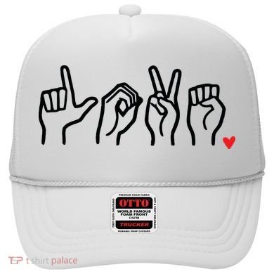 Love Sign Language Heart ASL Valentines Day Hat