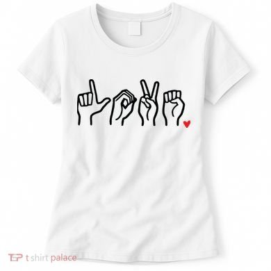 Love Sign Language Heart ASL Valentines Day Women's T-Shirt