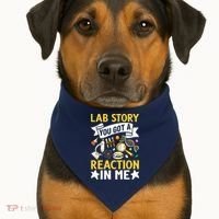  Lab Story Lab Week Medical Laboratory Technician Team  USA-Made Doggie Bandana thumb 1