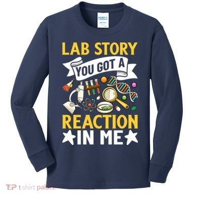  Lab Story Lab Week Medical Laboratory Technician Team  Kids Long Sleeve Shirt
