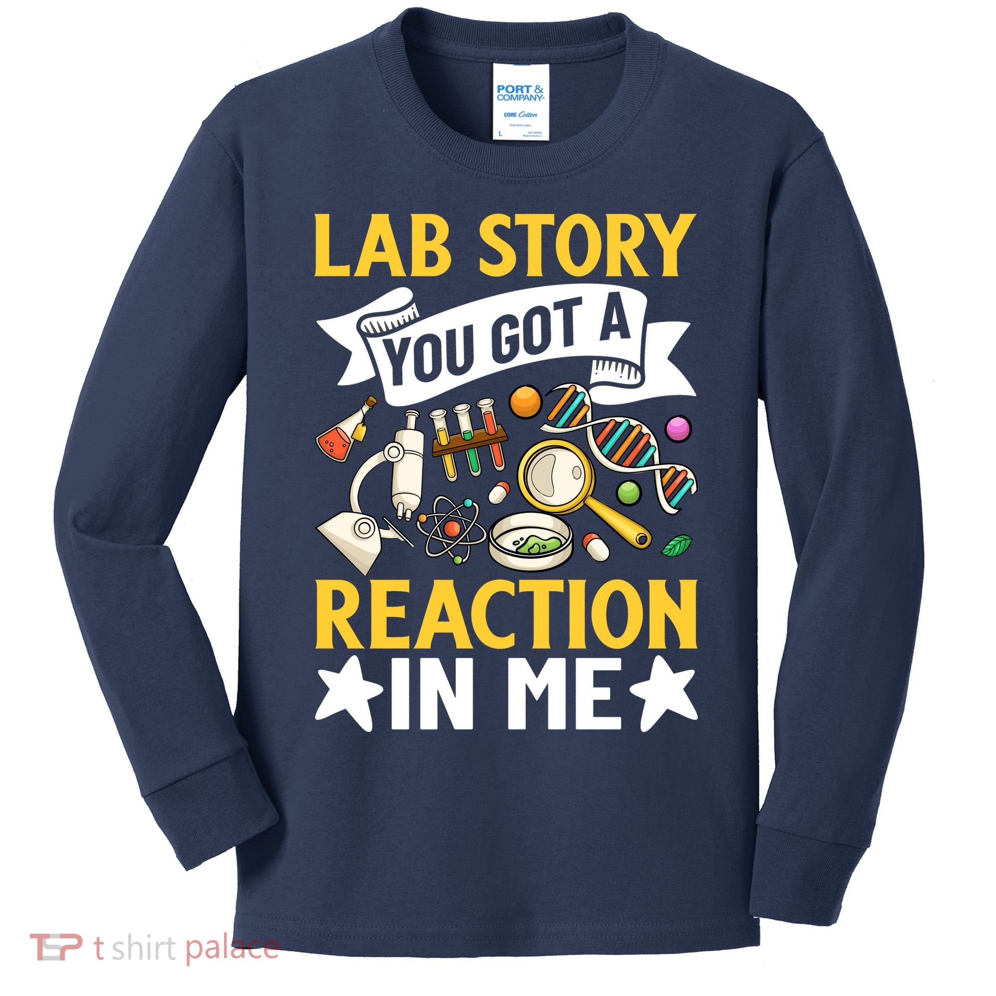  Lab Story Lab Week Medical Laboratory Technician Team  Kids Long Sleeve Shirt