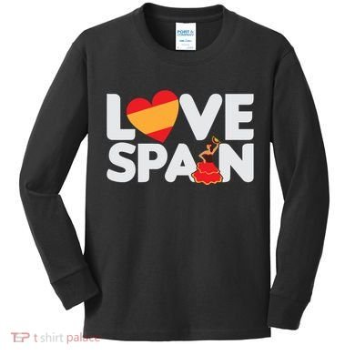 Love Spain Kids Long Sleeve Shirt