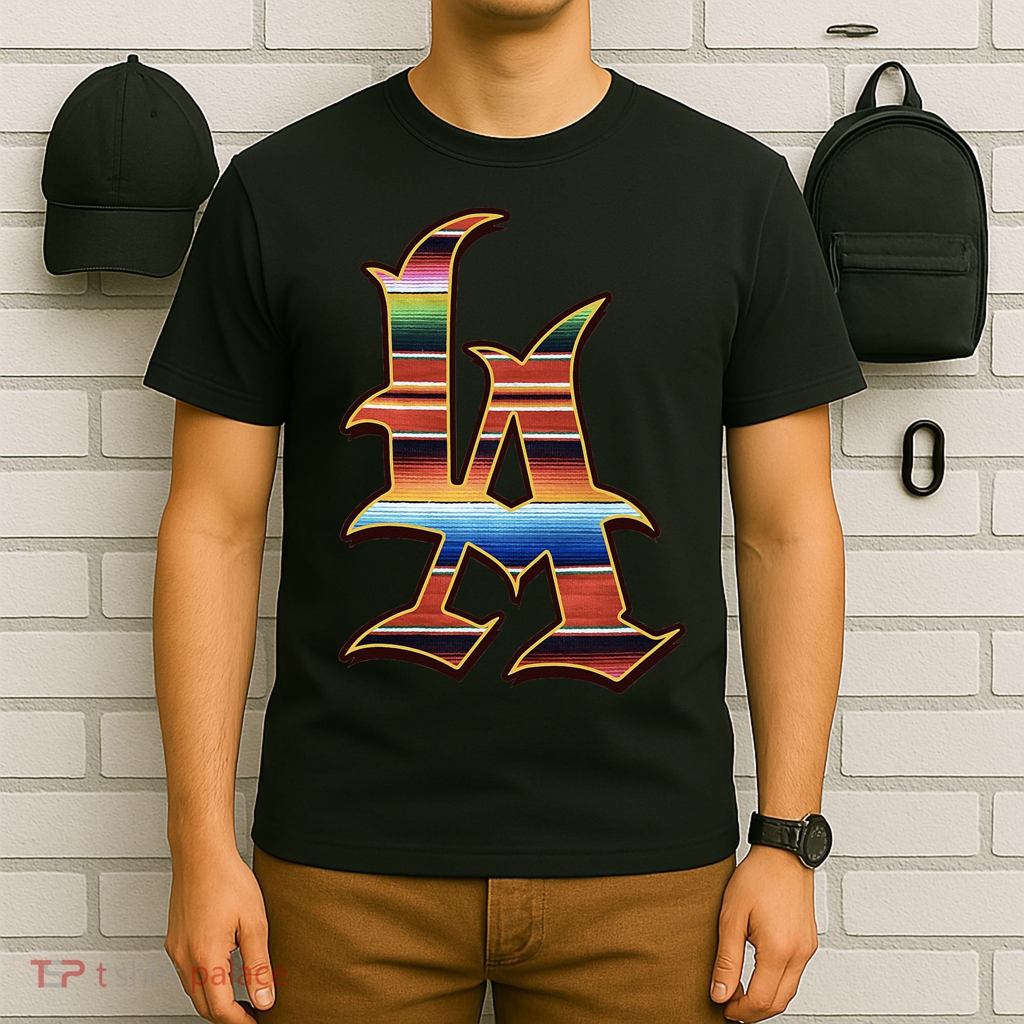 LA Sarape Los Angeles LA Sarape East LA Baseball Mexican T-Shirt