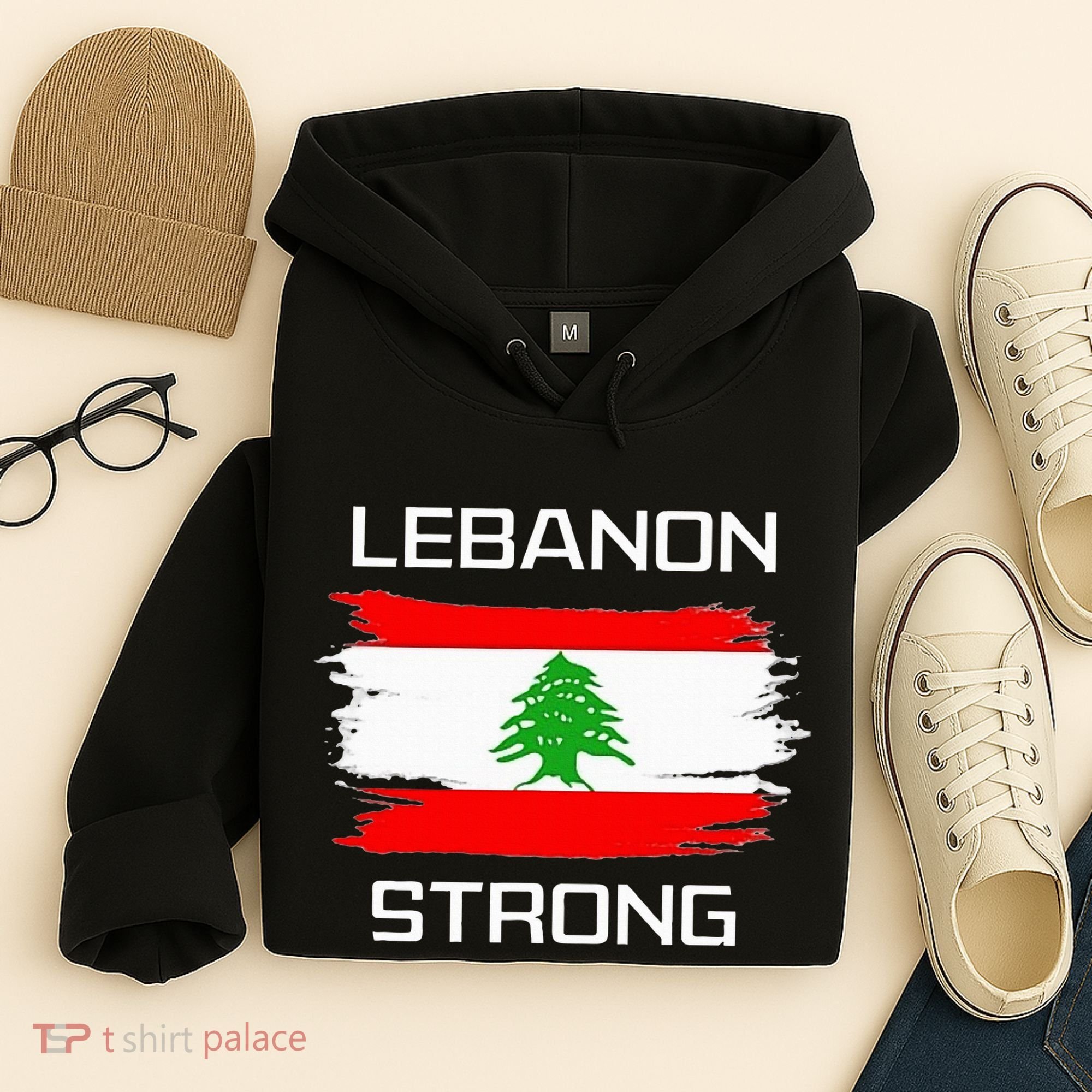 Lebanon Strong Lebanese Flag Souvenir Beirut Cedar Tree Hoodie