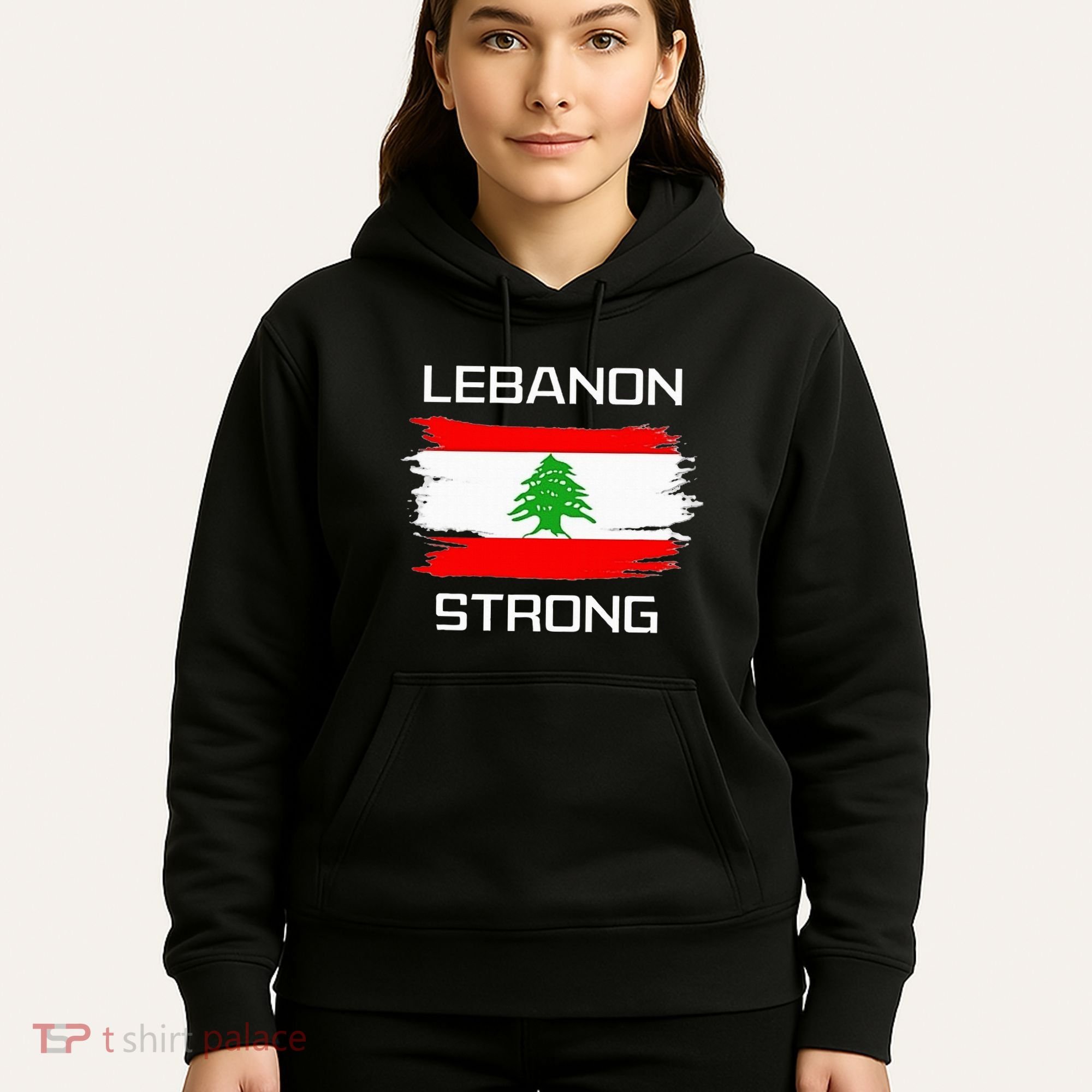 Lebanon Strong Lebanese Flag Souvenir Beirut Cedar Tree Hoodie