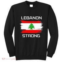Lebanon Strong Lebanese Flag Souvenir Beirut Cedar Tree Sweatshirt thumb 0