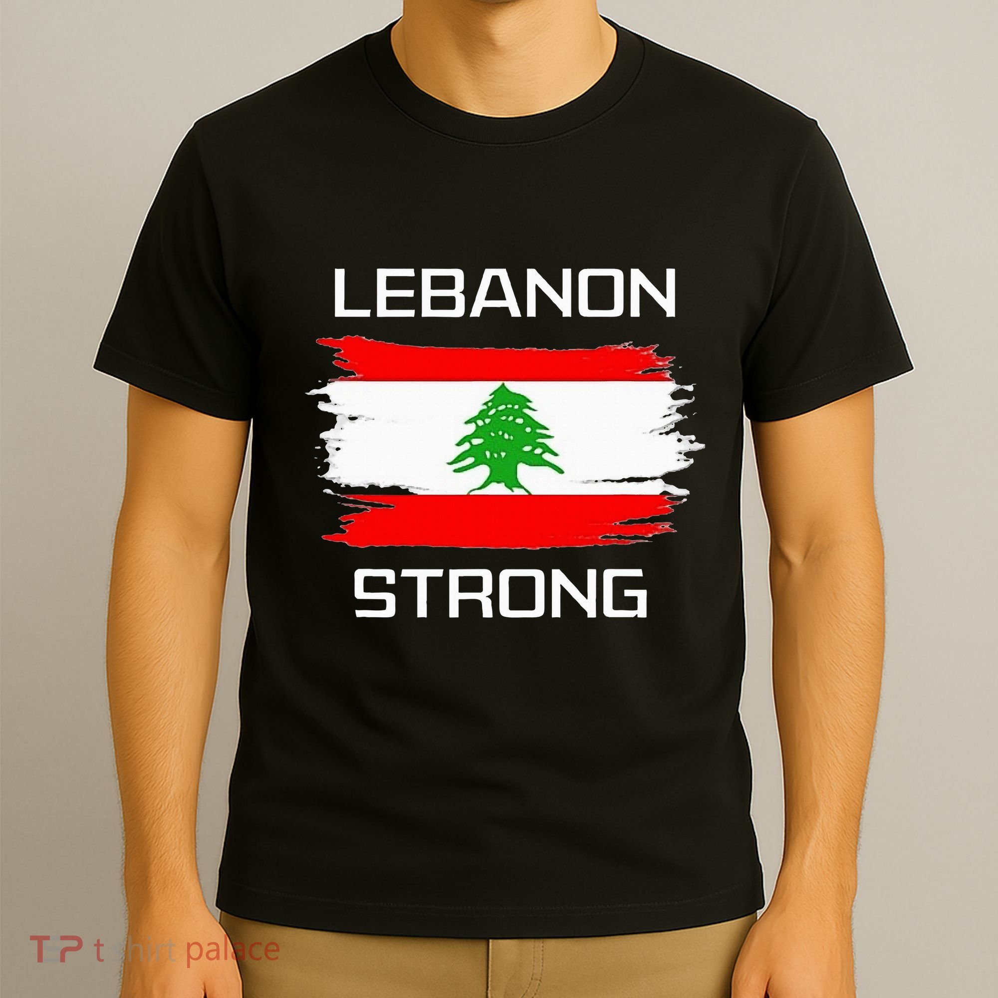 Lebanon Strong Lebanese Flag Souvenir Beirut Cedar Tree T-Shirt