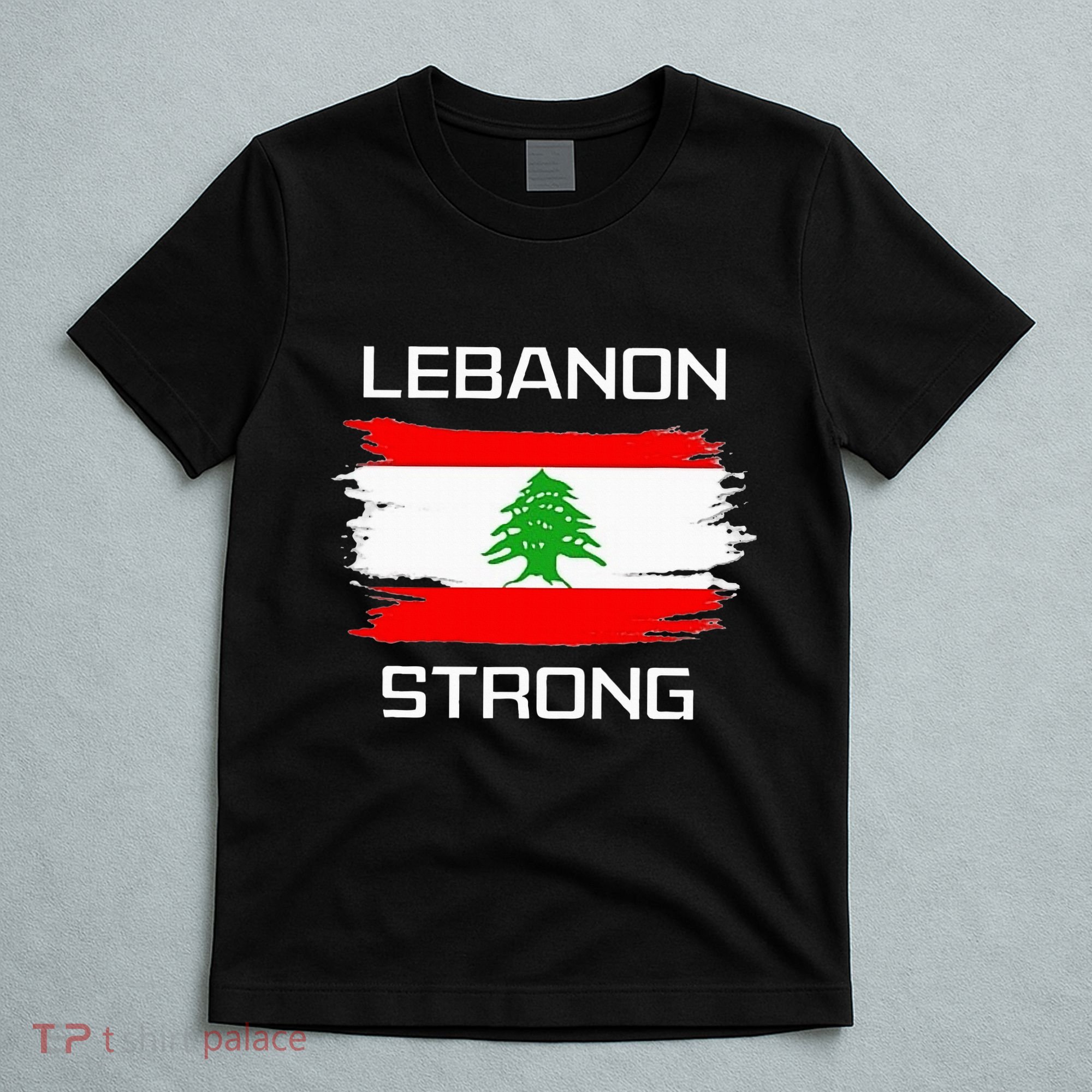 Lebanon Strong Lebanese Flag Souvenir Beirut Cedar Tree T-Shirt