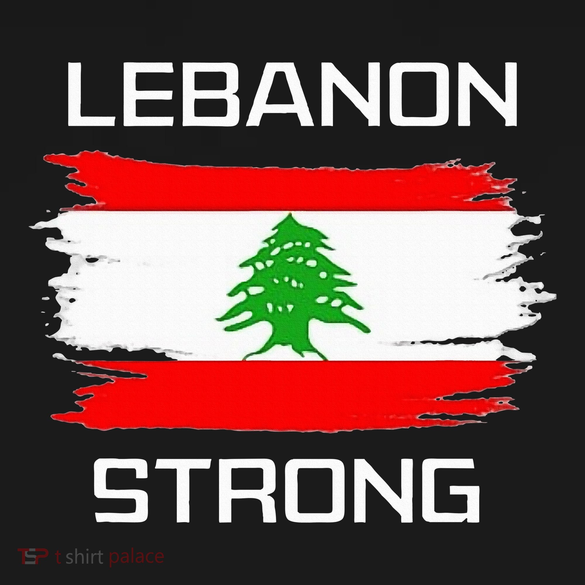 Lebanon Strong Lebanese Flag Souvenir Beirut Cedar Tree T-Shirt