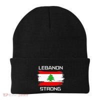 Lebanon Strong Lebanese Flag Souvenir Beirut Cedar Tree Beanie thumb 0