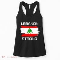 Lebanon Strong Lebanese Flag Souvenir Beirut Cedar Tree Women's Tank Top thumb 0