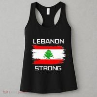 Lebanon Strong Lebanese Flag Souvenir Beirut Cedar Tree Women's Tank Top thumb 3