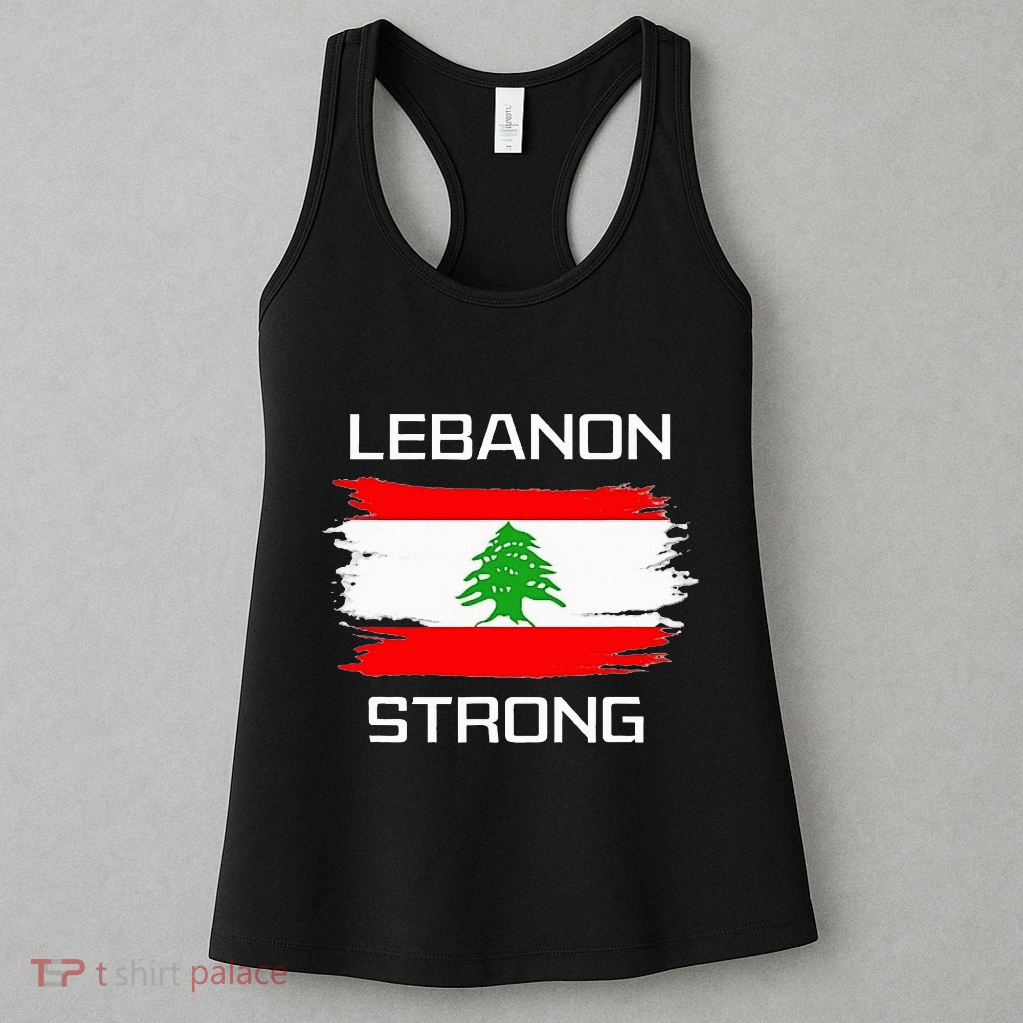 Lebanon Strong Lebanese Flag Souvenir Beirut Cedar Tree Women's Tank Top