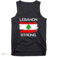 Lebanon Strong Lebanese Flag Souvenir Beirut Cedar Tree Tank Top thumb 0