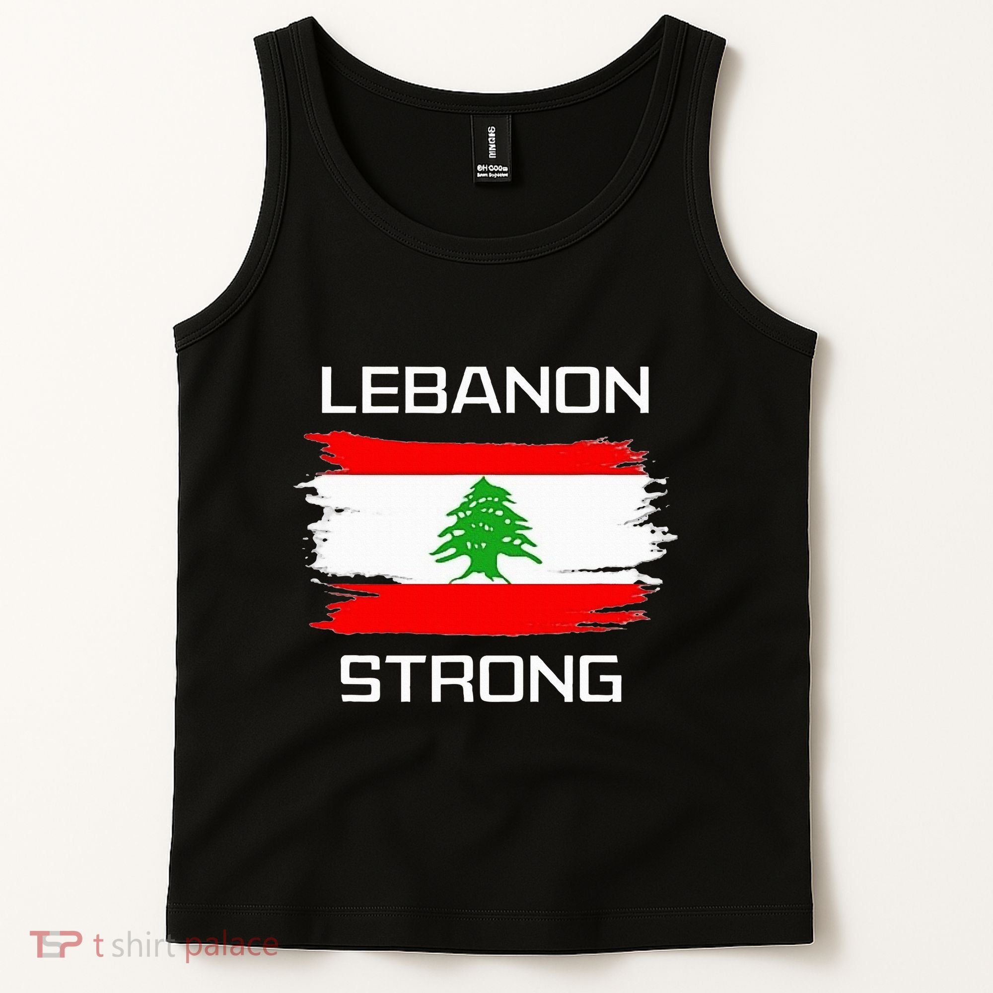 Lebanon Strong Lebanese Flag Souvenir Beirut Cedar Tree Tank Top