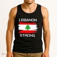 Lebanon Strong Lebanese Flag Souvenir Beirut Cedar Tree Tank Top thumb 3