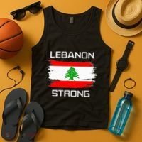Lebanon Strong Lebanese Flag Souvenir Beirut Cedar Tree Tank Top thumb 4