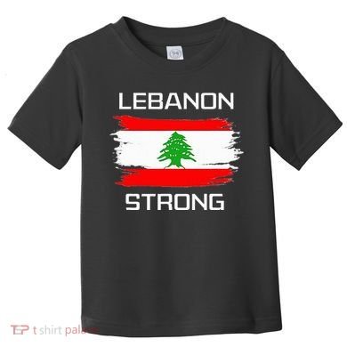 Lebanon Strong Lebanese Flag Souvenir Beirut Cedar Tree Toddler T-Shirt
