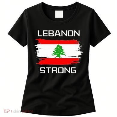 Lebanon Strong Lebanese Flag Souvenir Beirut Cedar Tree Women's T-Shirt