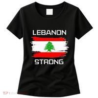 Lebanon Strong Lebanese Flag Souvenir Beirut Cedar Tree Women's T-Shirt thumb 0