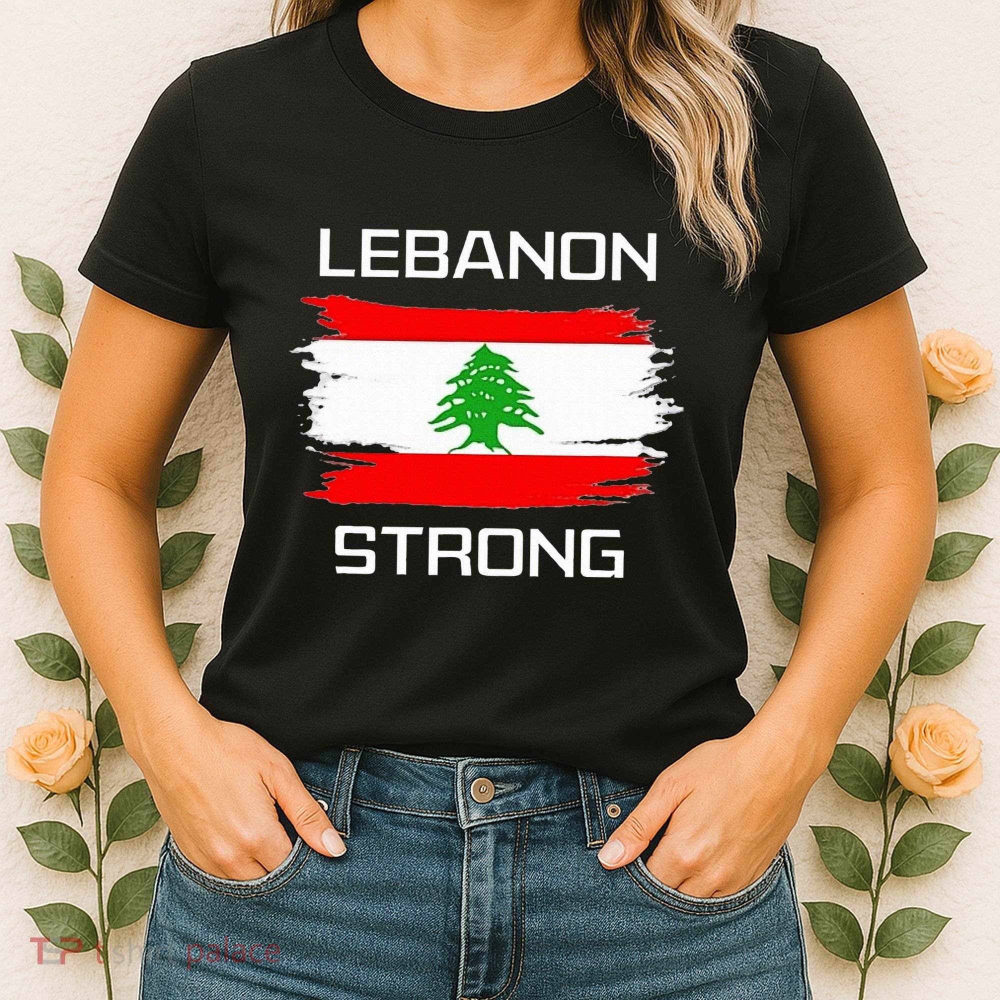 Lebanon Strong Lebanese Flag Souvenir Beirut Cedar Tree Women's T-Shirt