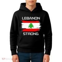 Lebanon Strong Lebanese Flag Souvenir Beirut Cedar Tree Kids Hoodie thumb 4
