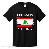 Lebanon Strong Lebanese Flag Souvenir Beirut Cedar Tree Kids T-Shirt thumb 0